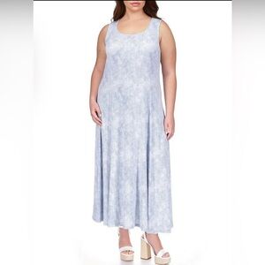 Michael Kors Plus Size Stretch Scoop Neck Sleeveless Maxi Dress